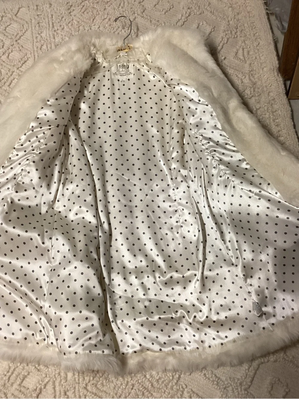 Girls, size 10/12 fur coat.